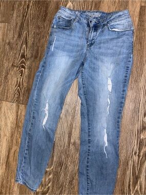 RHODANTHE DISTRESSED SKINNY BOYFRIEND JEANS